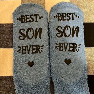 Fuzzy Son Socks.